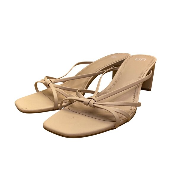 BP Women’s Black Synthetic Strappy Open Toe Slip-On Block Heel Sandals Size 10M - Picture 3 of 7